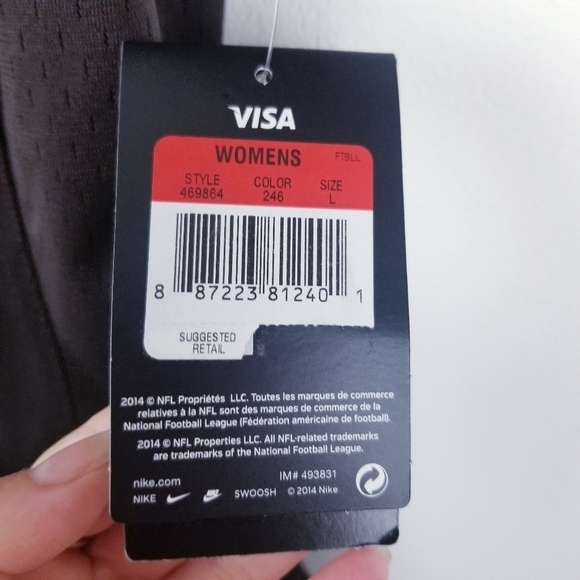 Nike NFL Cleveland Browns On Field Stitched Jersey #84 Cameron Women's Large NWT - Picture 10 of 13